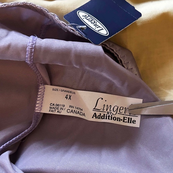 BRIEFS, NYLON LYCRA LILAC SIZE 4X, MADE IN CANADA, ADDITION ELLE, TAGS ON, NEW - Picture 4 of 4